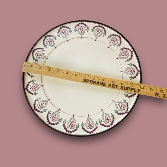 Vintage Christopher Stuart Royal Black 13” Bone China Platter Design M. Paradise - Picture 10 of 11